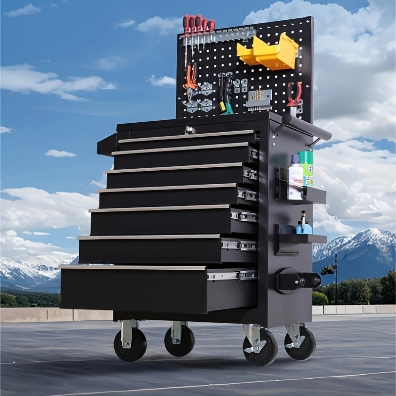 Workshop Tools Trolley - عربة أدوات معدنية متينة بـ 7