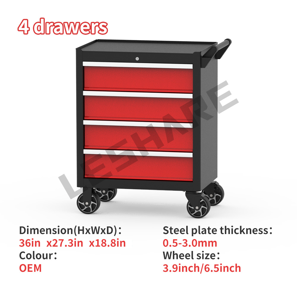 خزانة أدوات معدنية رخيصة بـ 4  - مراجعة Workshop Tools Trolley وسعره