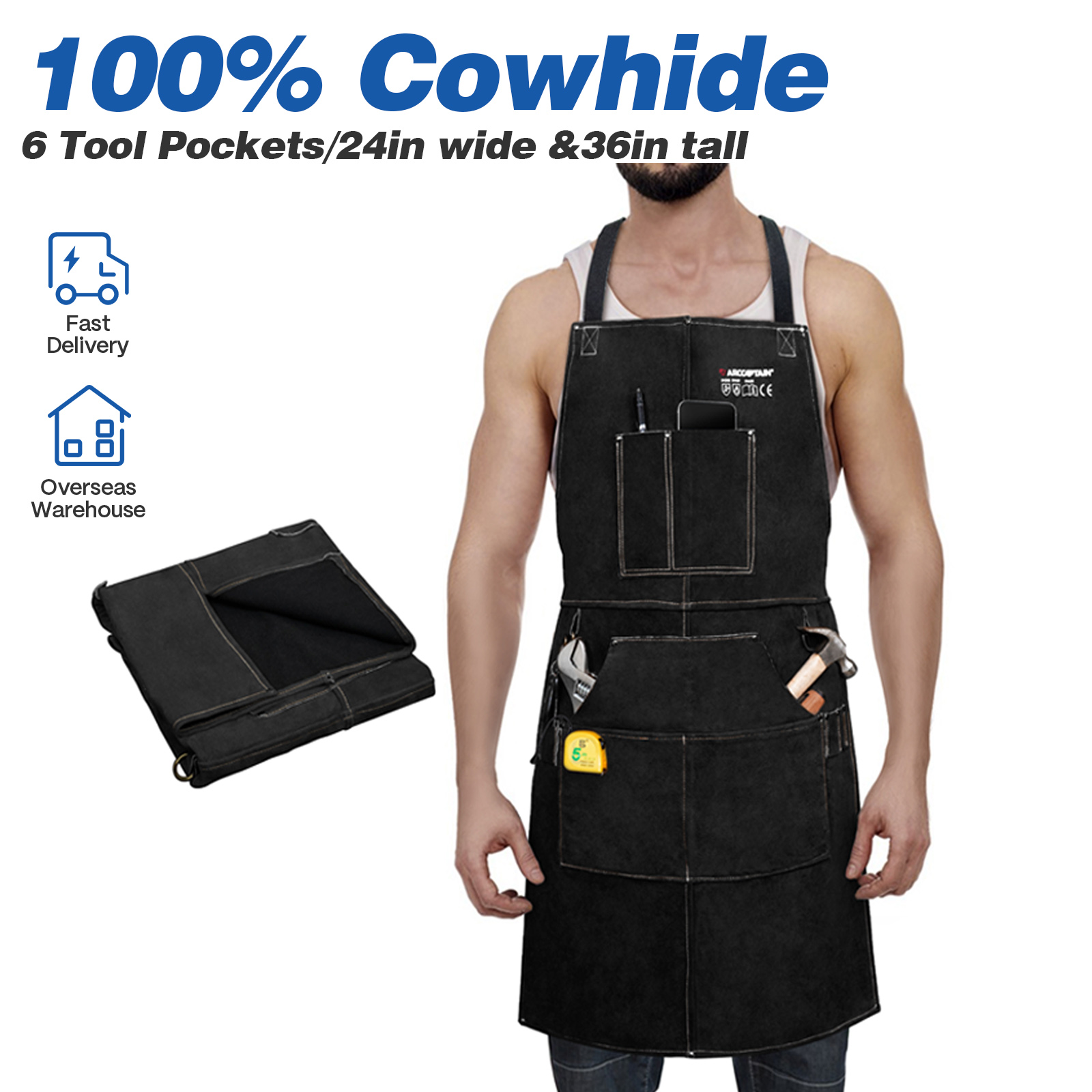 ARCCAPTAIN الجلود لحام العمل ا - مراجعة Tools For Welding Workshop وسعره