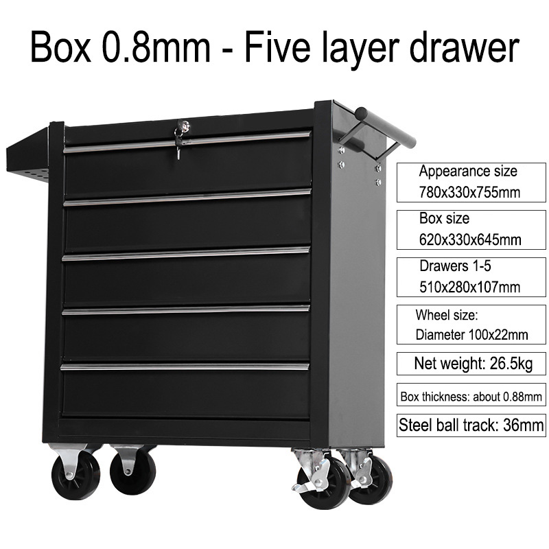 صندوق أدوات تخزين بخمسة أدراج  - مراجعة Workshop Tools Trolley وسعره